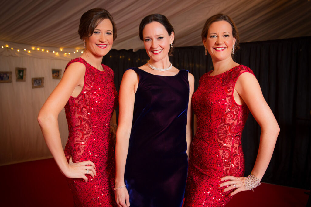 ladies dressed up at a glamorous birthday party in Sevenoaks
