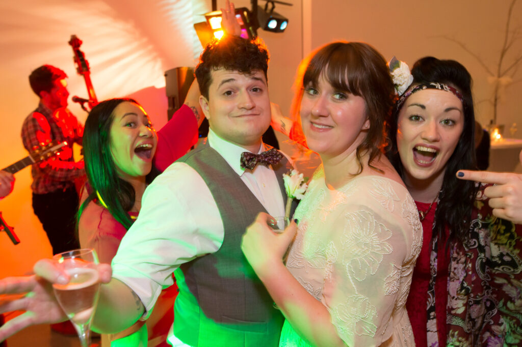bride and groom on the dance floor